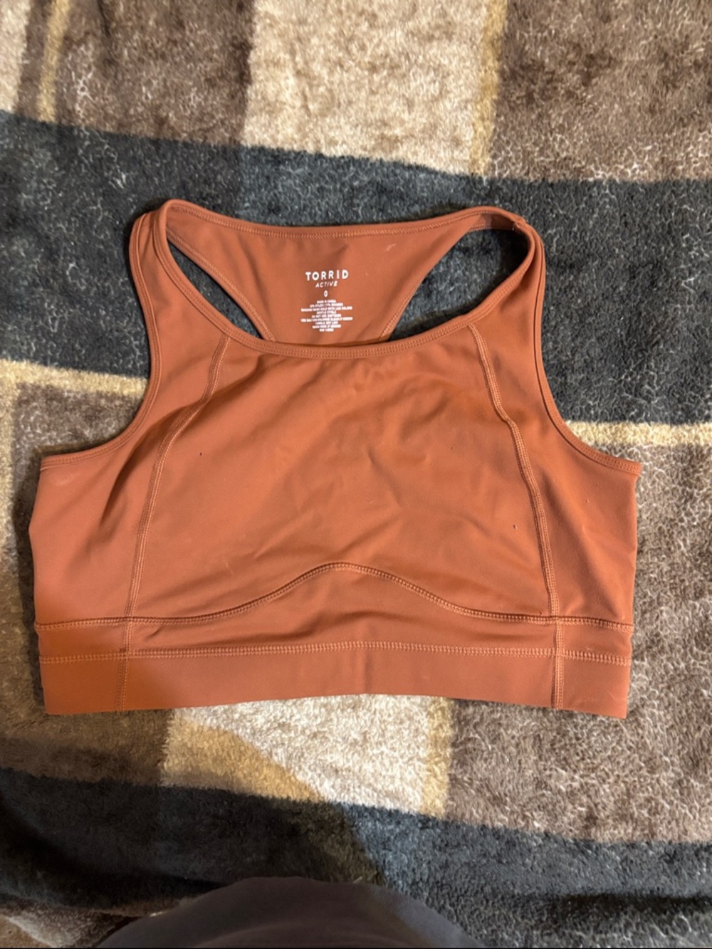 torrid rust orange racerback support sports bra